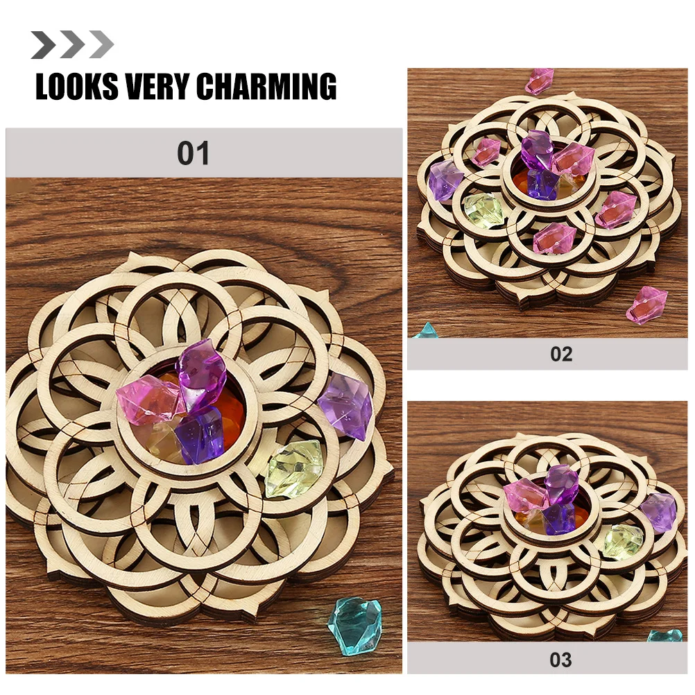 

2Pcs Wood Crystal Ball Display Stand Sphere Holder Base Vintage Style Decoration for Home Office Crystal Sphere Holder