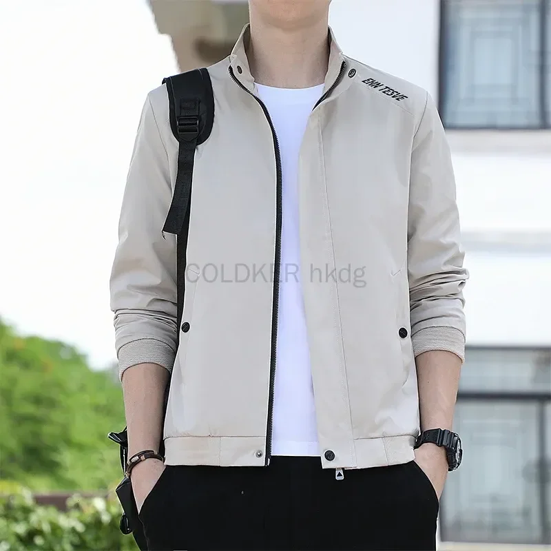 

New Spring Autumn Fashion Men Jacket Bomber Jackets Business Casual Streetwear Male Coats Windbreaker British Style Coat