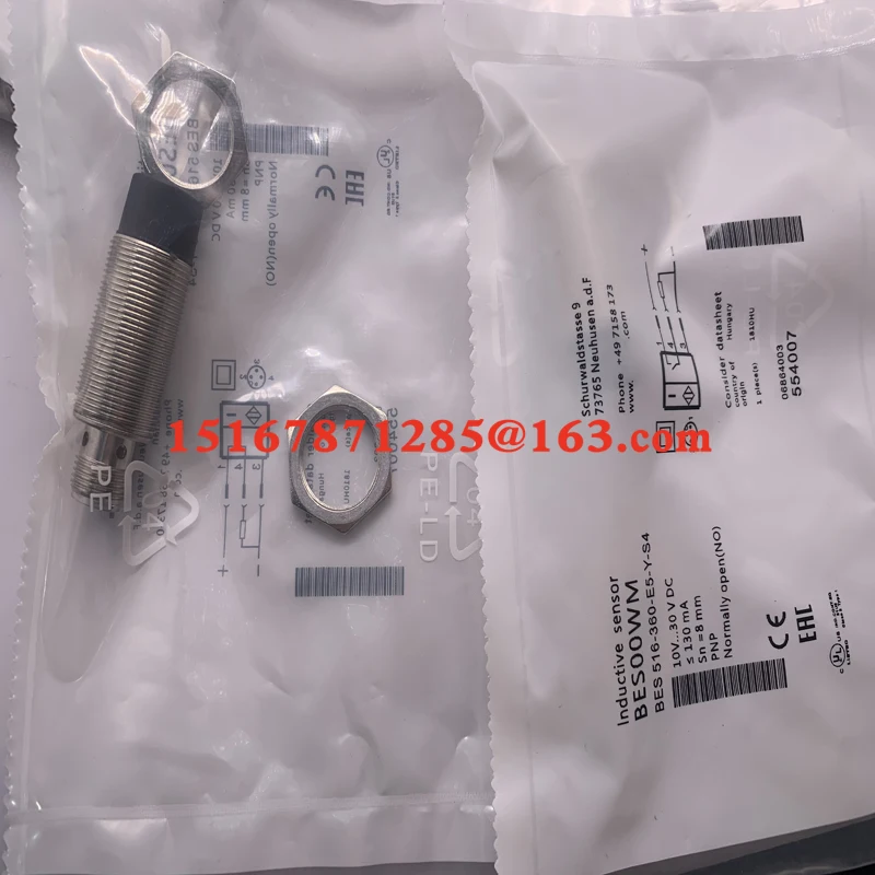 Novo Sensor Interruptor De Proximidade, BES 516-360-G-S4-H, BES01HW