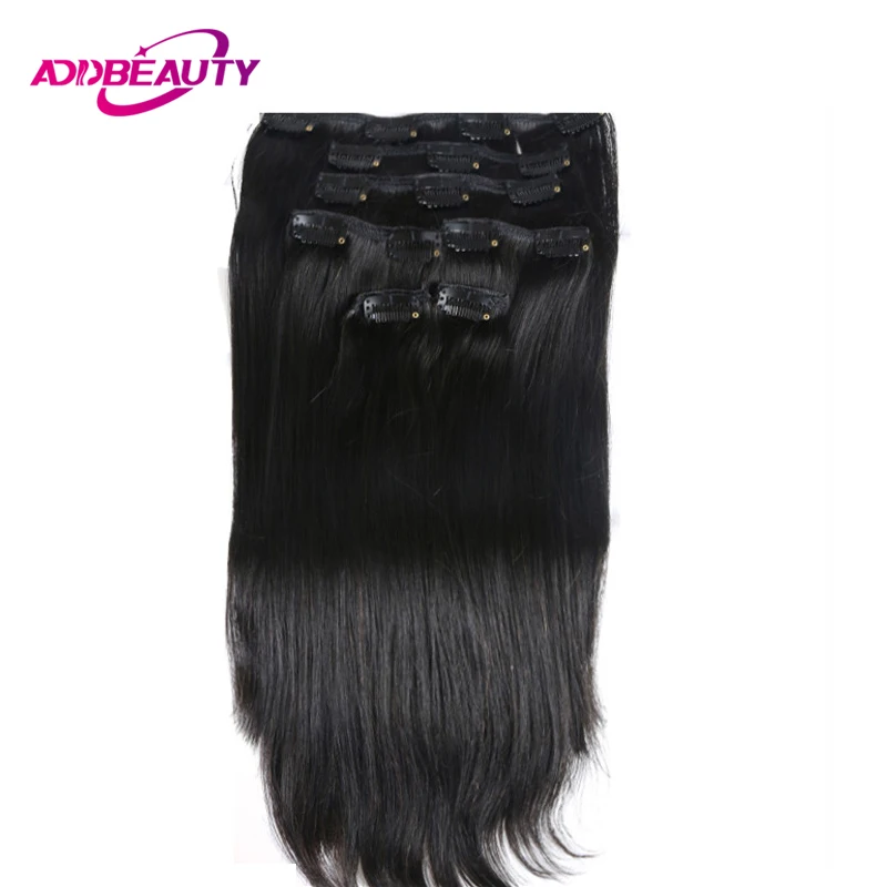 Straight Clip In Hair Extension Human Hair 70g/Set Straight Clip In Extension Full Head Brazilian Clip Hair Extension for Women