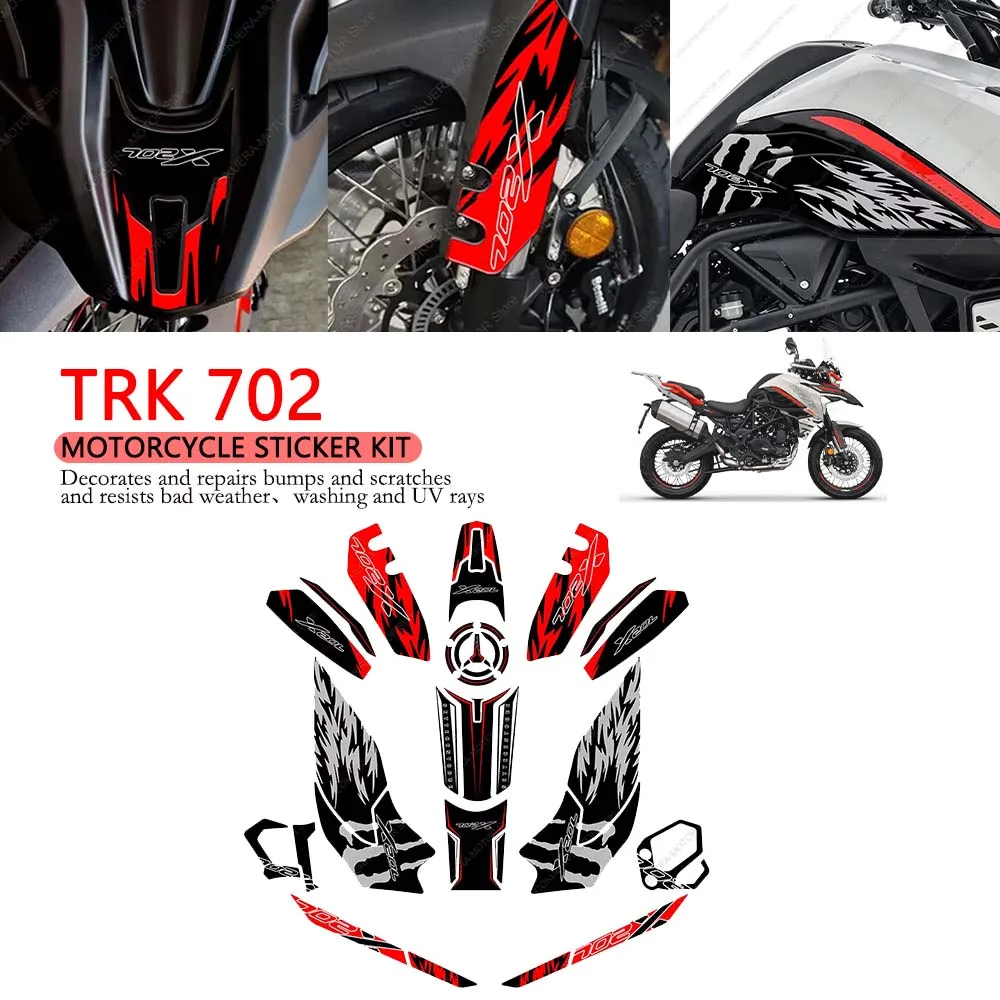 

For Benelli TRK702 TRK 702 Trk702 2023- Motorcycle Tank Pad Sticker Waterproof 3D Epoxy Resin Sticker Protection Complete Kit