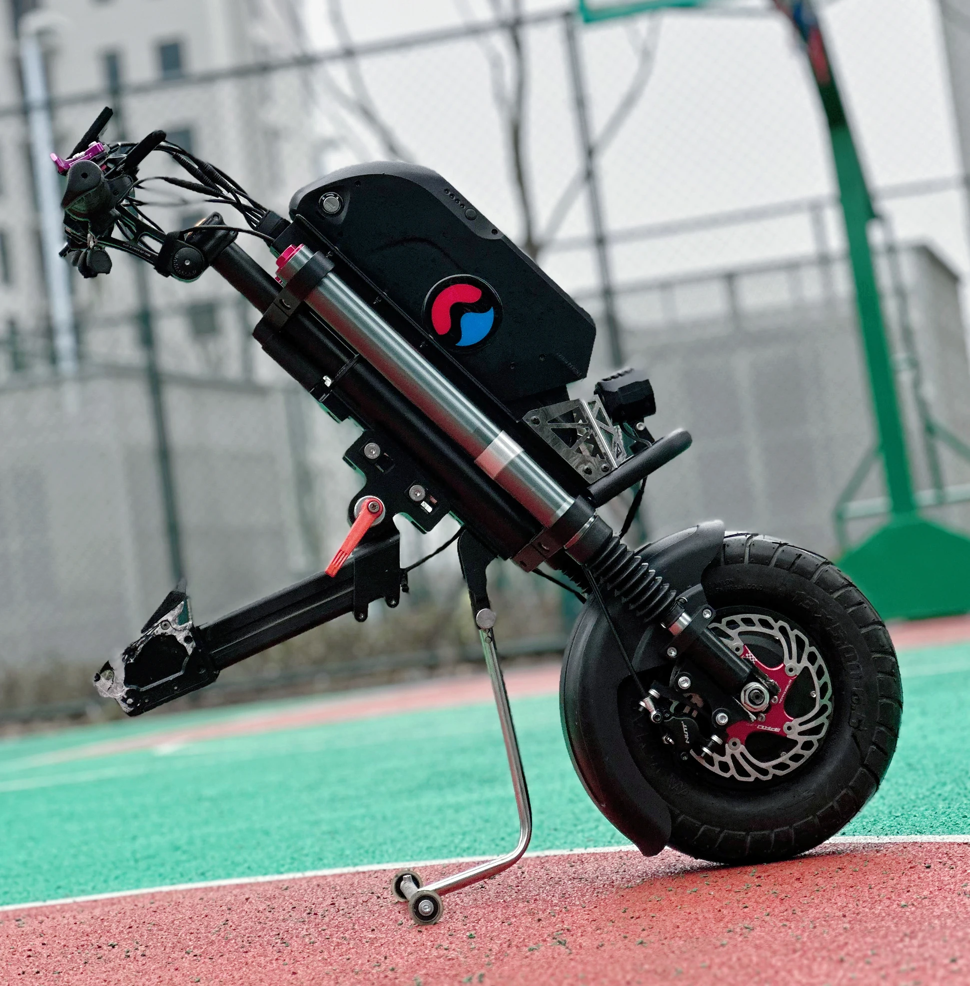 Lightweight High Quality Sports Wheelchair Accessories Electric Front Manual Wheel Trailer Headcycle Drive Electric Handbike