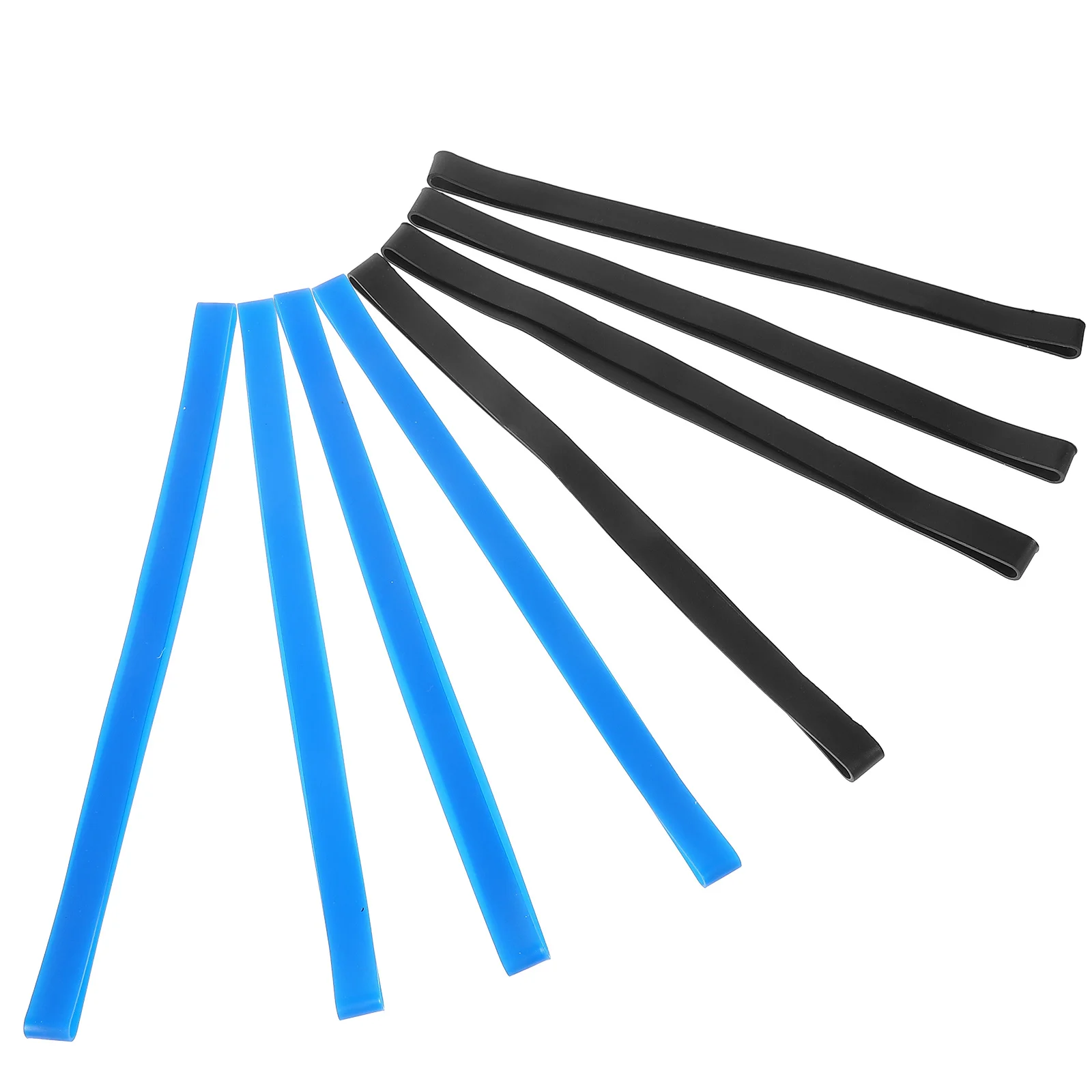 8Pcs Silicone Bands Strong Elastic Fixing Strap Washable Reusable Band for Book Binding Bento Case Pen Box Beach Towel Household