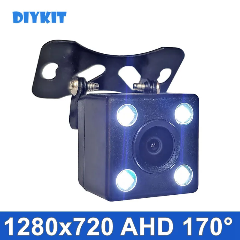 DIYKIT 1280x720 AHD 170 degree Rear View Car Vehicle Camera LED Night Vision RV Backup HD Reverse Camera IP68 Waterproof