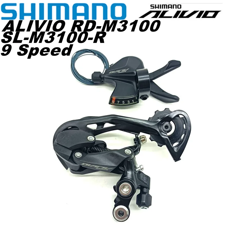 

Shimano ALIVIO M3100 Groupset 9 Speed MTB Bicycle M3100 Trigger Shifter Lever M3100 SGS Rear Derailleur for Mountain Bikes Parts