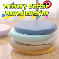 30/35cm Waterproof Leather Round Seat Cushion with Memory Foam for Chair Sofa Car Office Home Use, Multiple Colors Available