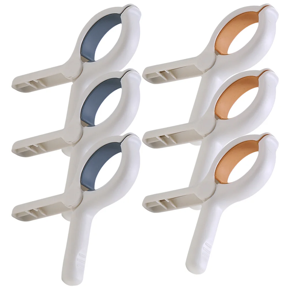 

6Pcs Plastic Windproof Clothespins Strong Grip Clothes Pegs Non Skid Laundry Clips for Hanging Clothes Quilt Clip