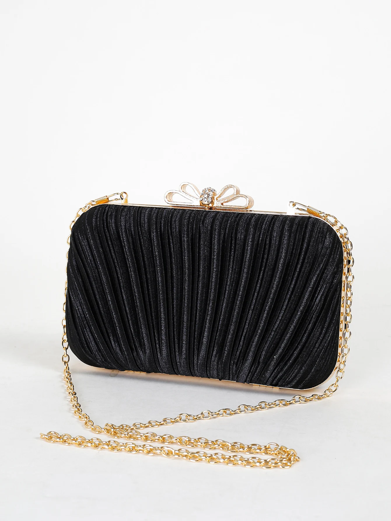 Elegant Rhinestone Bowknot Closure Novelty Bag Clutch Purses Bride and Bridesmaid Handbag Elegant Evening Bag for Women Club Pa