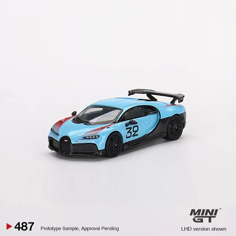 

MINIGT 1:64 Model Car Buga Chiron Pur Sport Grand Prix Alloy Collection Gifts# 487 LHD