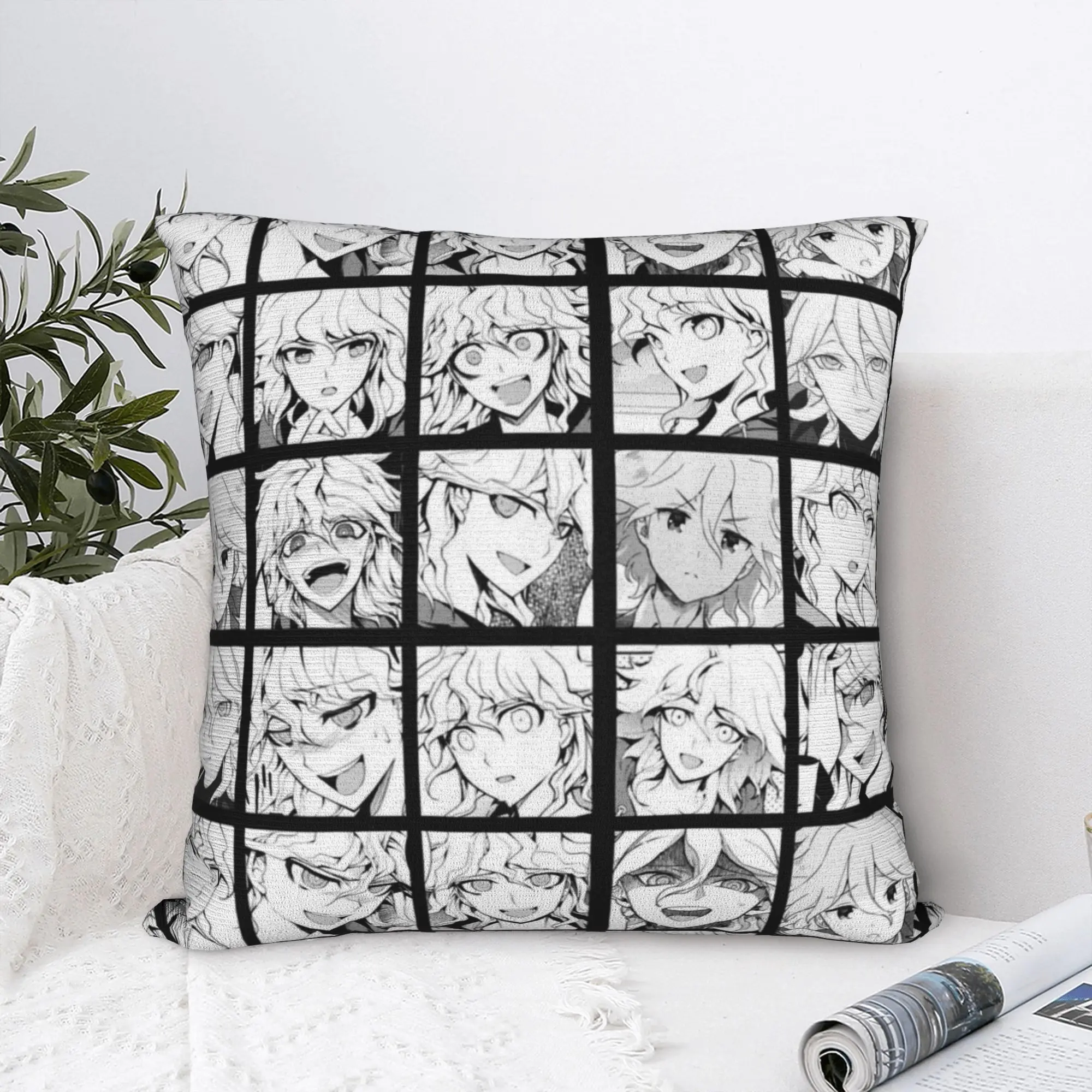 Printing Nagito Manga Collection Pillowcase Cushion Cover Decor hope danganronpa anime Throw Pillow Case Cover Home Zippered