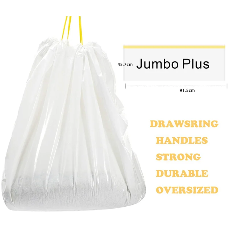 

B62B-Cat Litter Box Liners, Extra Durable 42 Count Jumbo Drawstring Litter Pan Bags Pet Cat Supplies