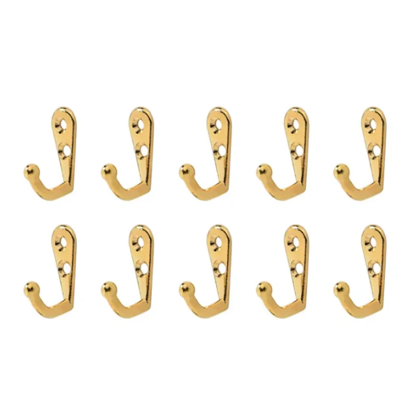 10 teile/los Vintage Wand Montiert Einzelne Zinke Haken Retro Mini Größe Bronze Kleiderbügel für Kleidung Schlüssel Hut Handtuch Robe Badezimmer Haken – Detail 3