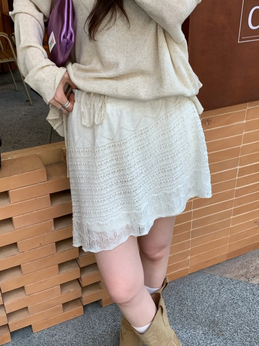 

Alien Kitty New Fashion Knitted Shorts Summer Women 2026 OL Mujer Streetwear All Match High Street Daily Camping Gentle Soft