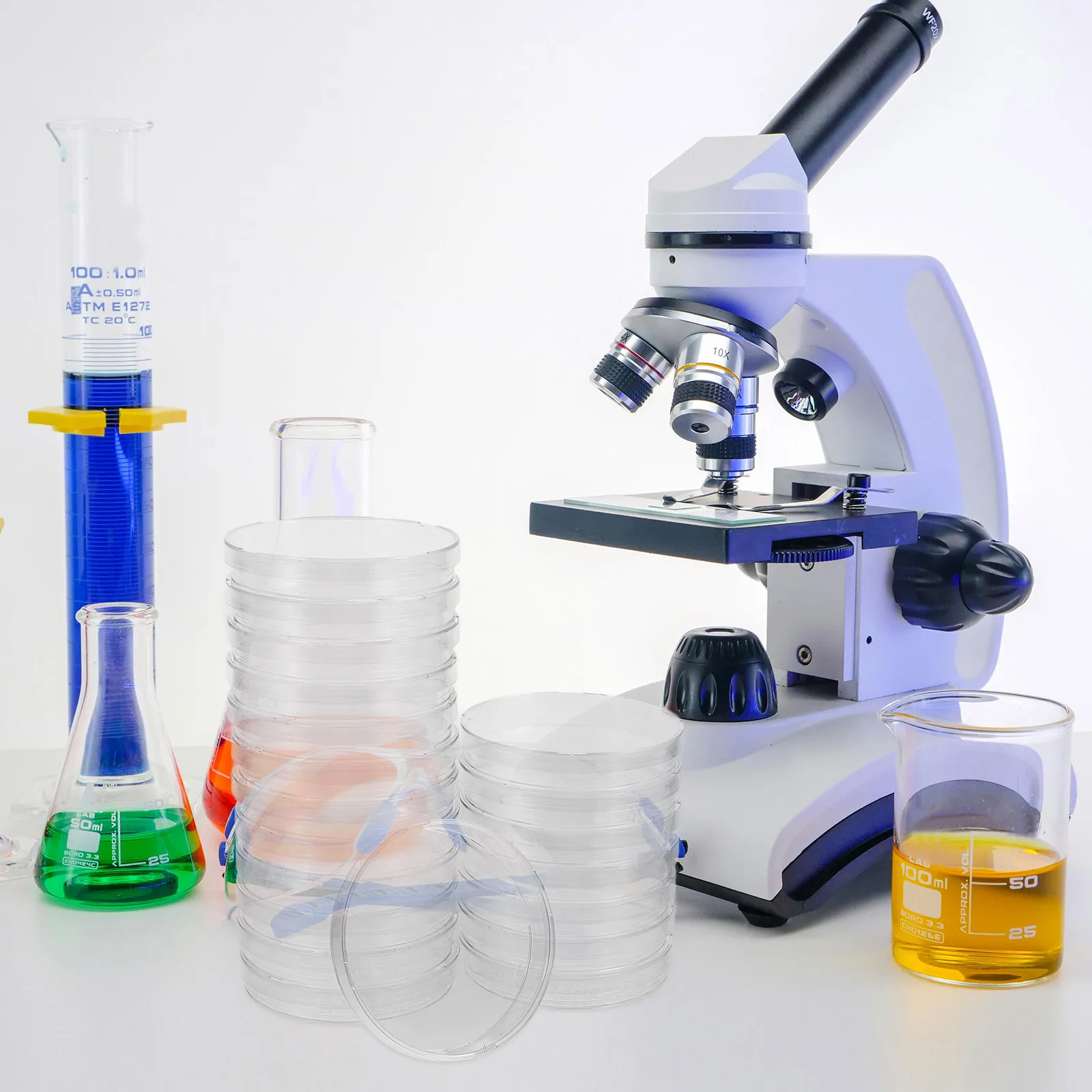 

20 Pcs Petri Dish with Lid Laboratory Culture Cell Plate Clear Science Supplies