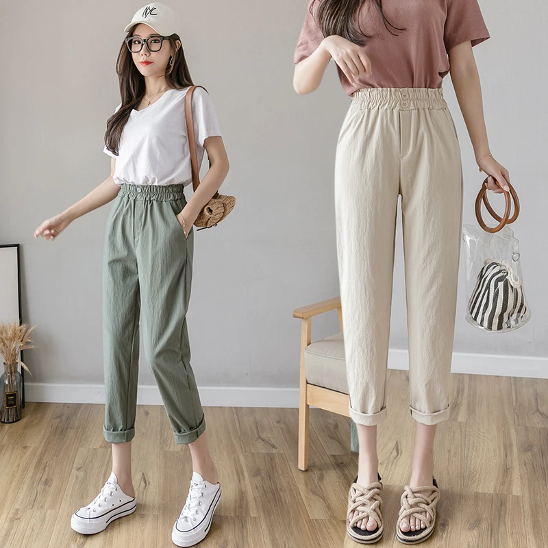 New Chic Woman Slouchy Baggy Haren Pants Women Bottoms Pants Girls Fashion Radish Pants Ladies Loose Trousers  Female Clothes