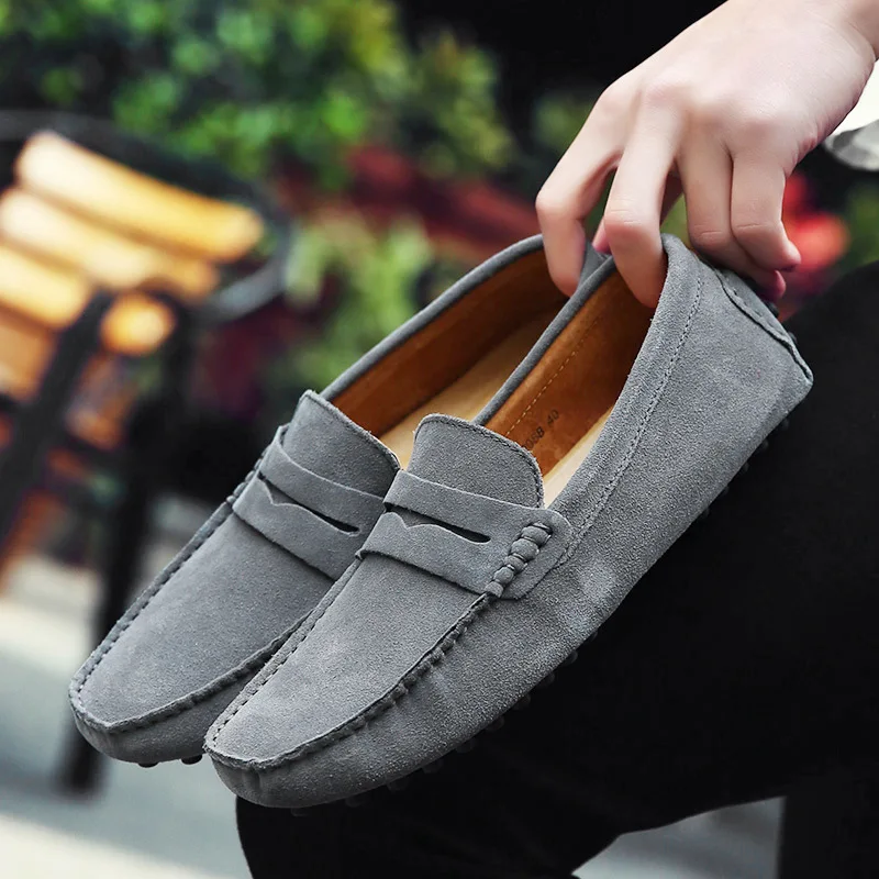 

Men Casual Shoes Fashion Men Shoes Handmade Suede Genuine Leather Mens Loafers Moccasins Slip On Men's Flats Male Driving Shoes