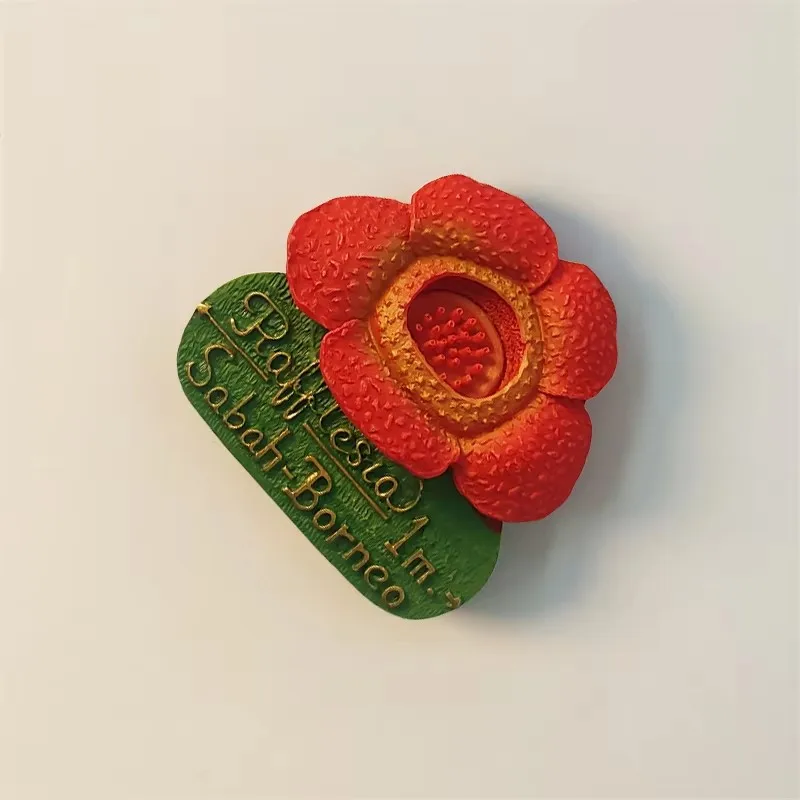 ماليزيا، ساراواك بورنيو، الكركديه، ترافيليسيا، مجسمة ثلاثية الأبعاد، هدايا تذكارية للسياحة، ديكور المنزل، مغناطيس الثلاجة #3