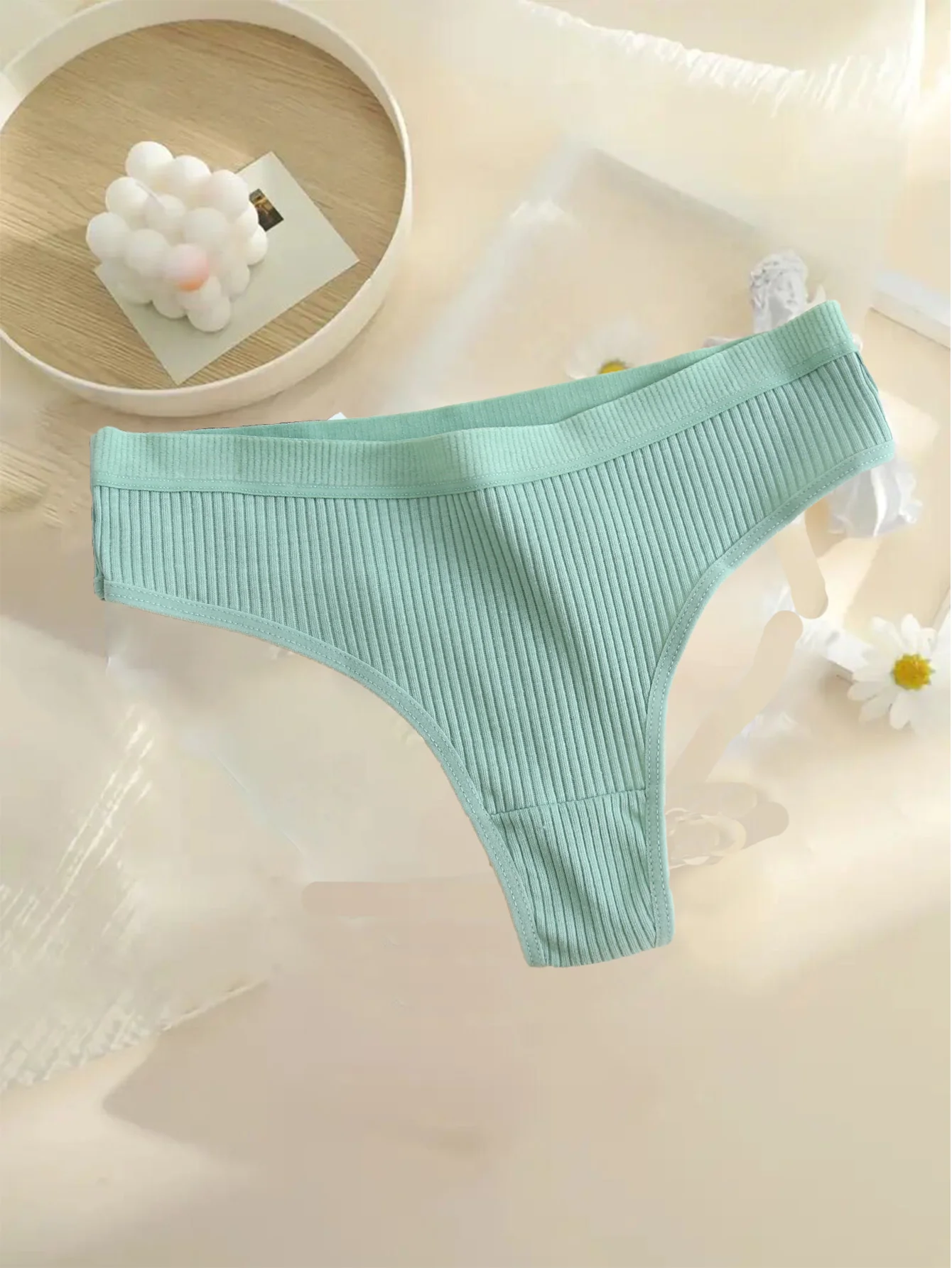 6pcs women cotton underwear Comfortable and breathable G-string Low Rise Soild Colours Underpants