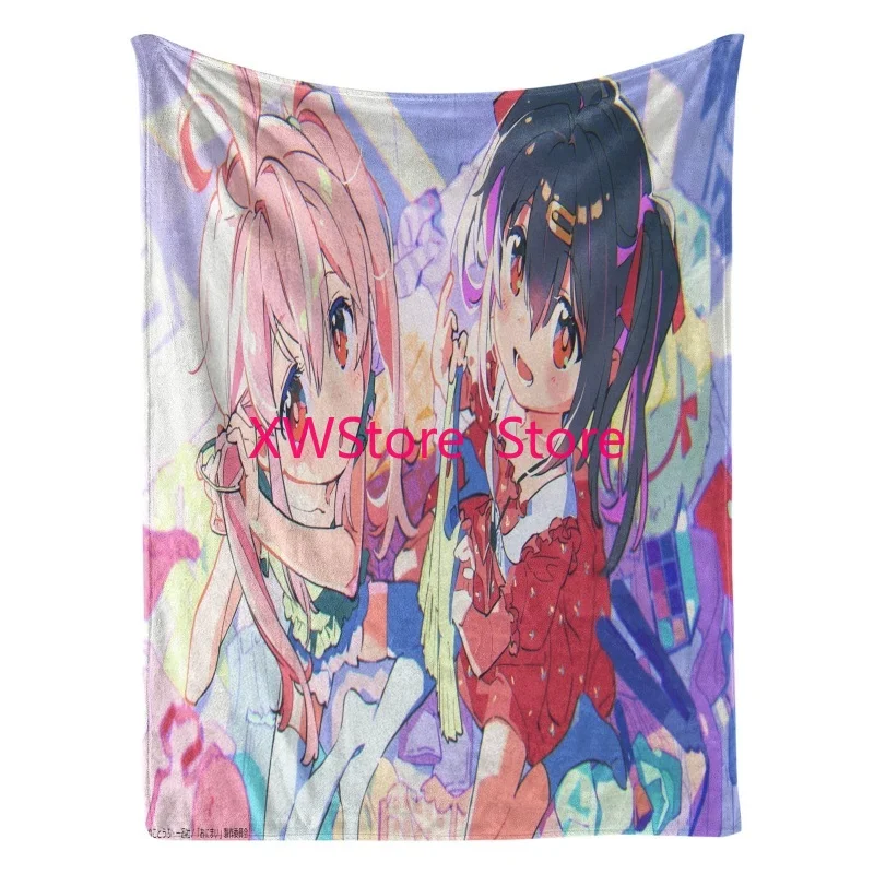

Sweet Anime Girl Flannel Blanket Winter Nap Air-conditioned Blanket Student Dormitory Shawl Birthday Gift
