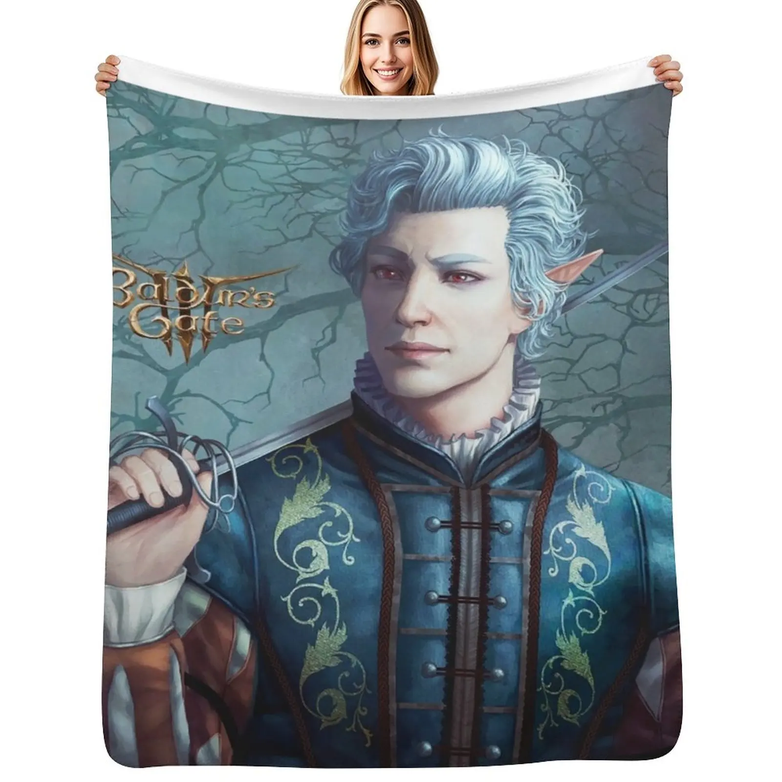 

Astarion Throw Blanket Machine Washable Soft Warm Blanket