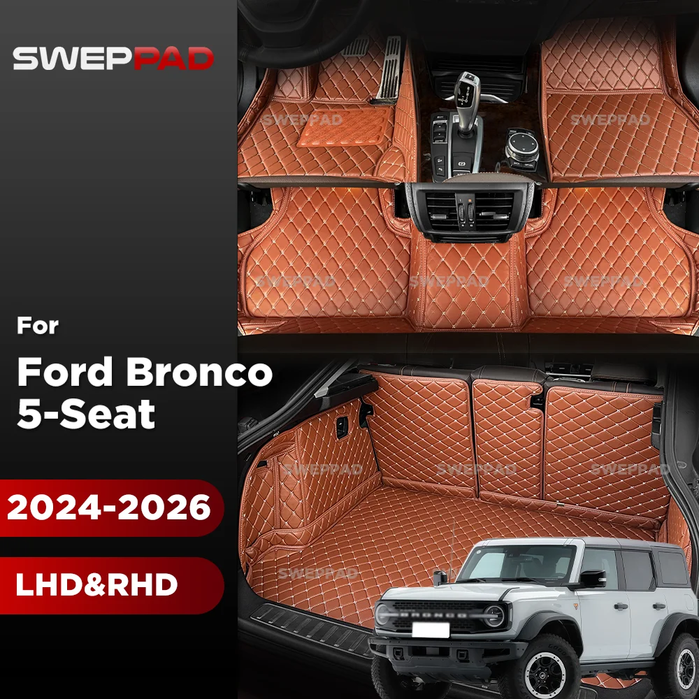 

For Ford Bronco (5-Seat) 2024 2025 2026 Car floor mats Foot Pads 3D Car Trunk Mat Cargo Liner Carpet Accessories