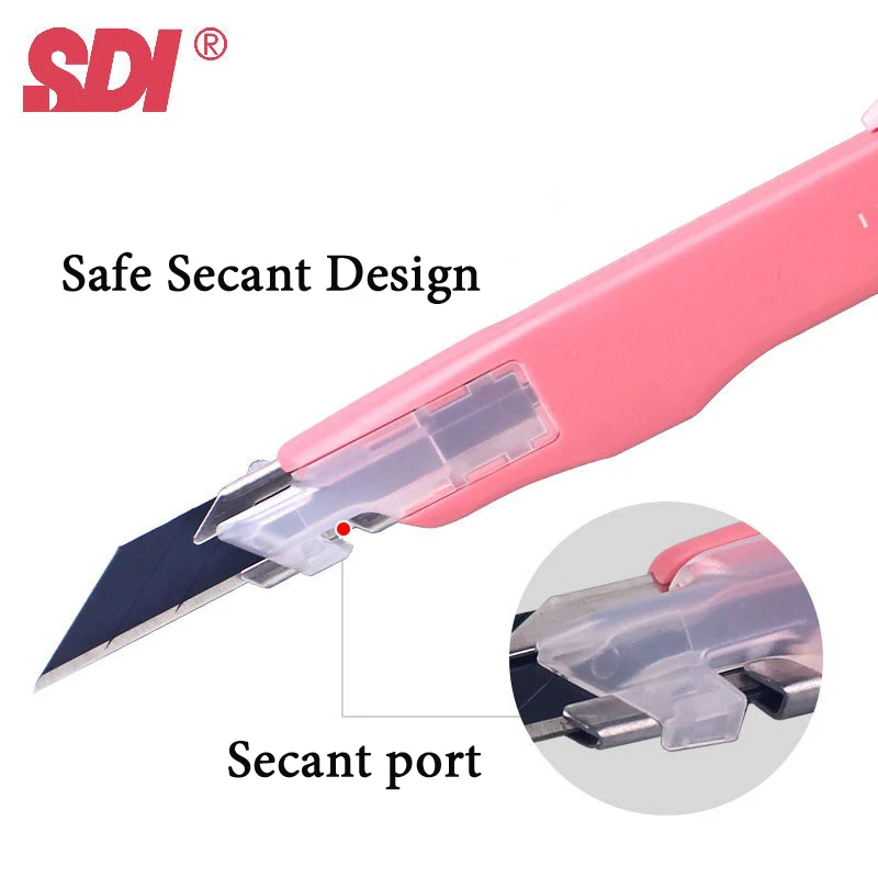 SDI 0443C Anti Shake Small Art Knife taglierina di precisione Premium 30 ° retrattile Auto-Lock couteau per carta da parati incisione su pellicola r2025