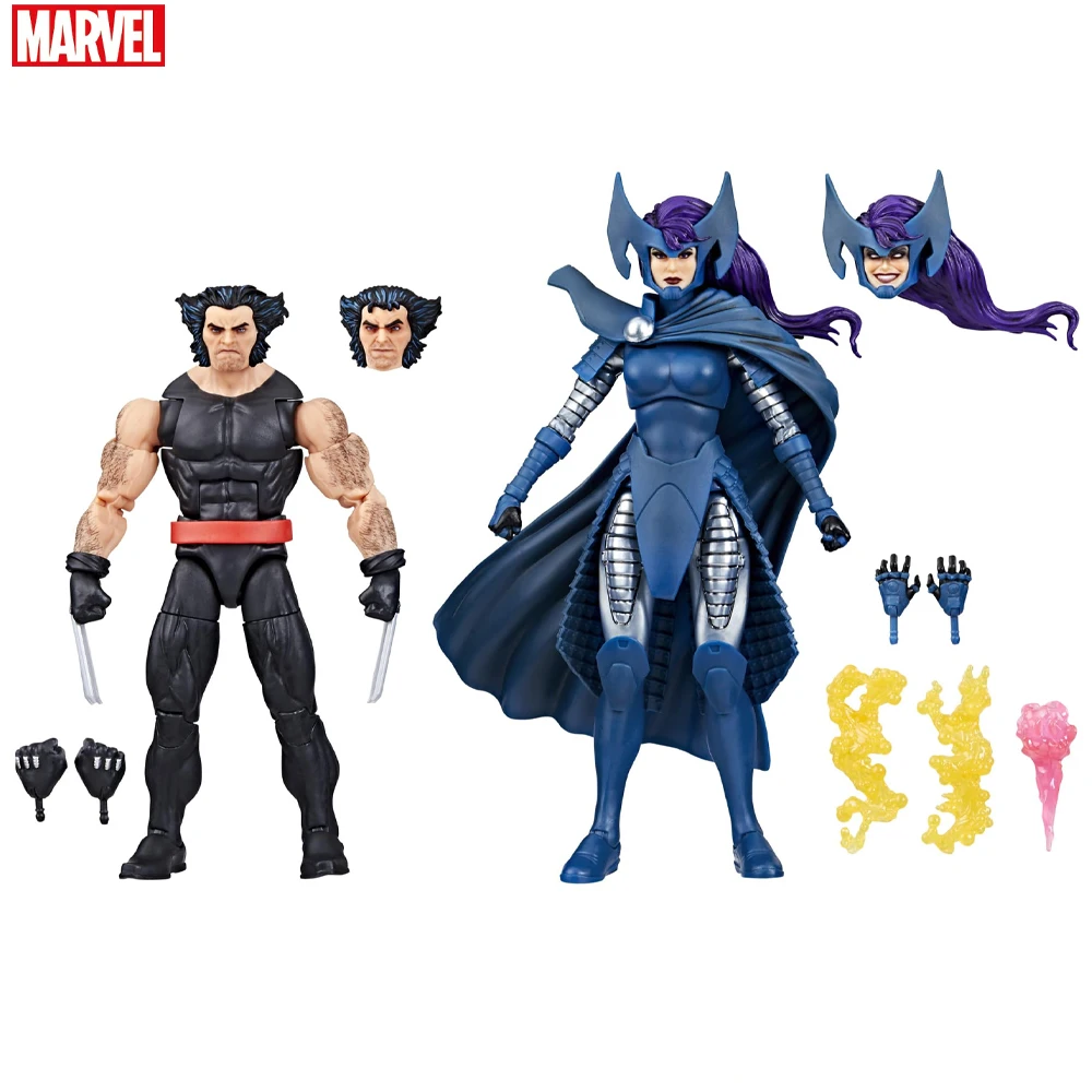 Marvel Legends Series Wolverine and Psylocke, 50Th Anniversary Comics Collectible 6-Inch Action Figure 2-Pack