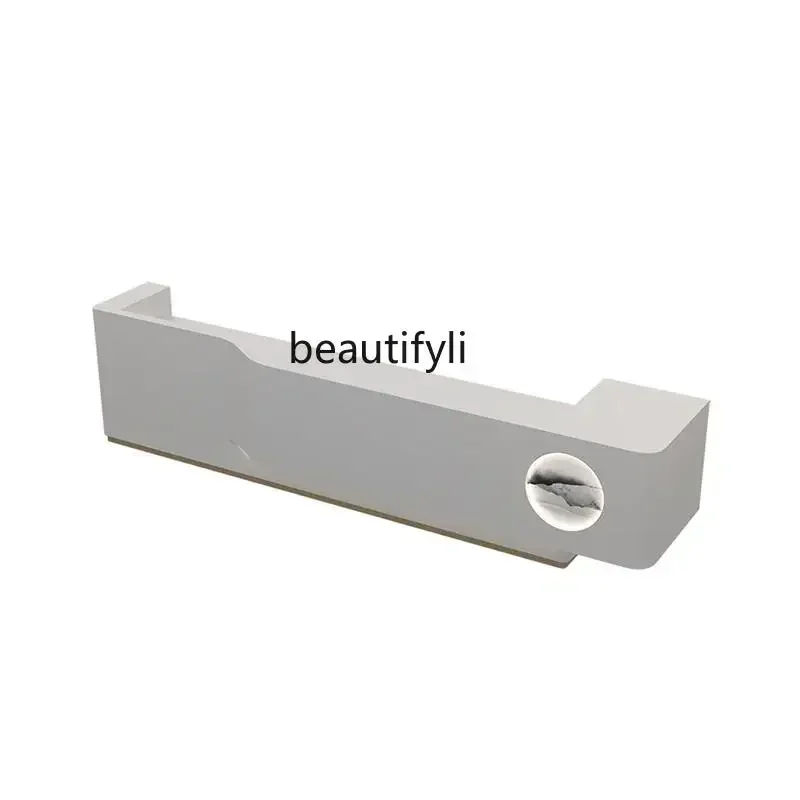 NQ52 Hot sales Simple company front desk integrated cabinet hotel office reception desk beauty salon yoga health center cashier
