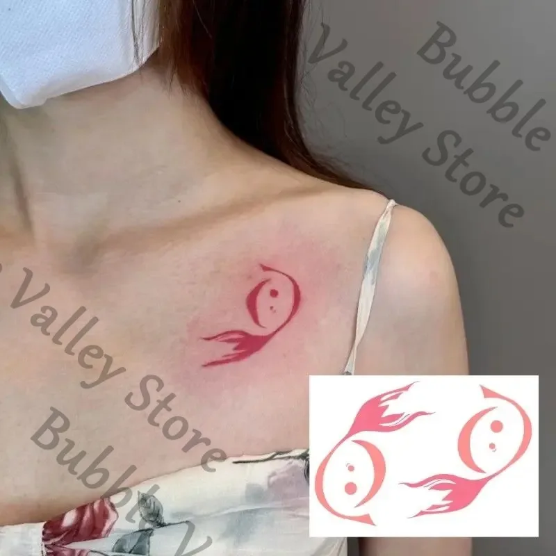 Love and Deepspace Rafayel Anime Cosplay Gloriosa Superba Fish Transfer Tattoo Stickers Cartoon Temporary Tattoos Tattooing Gift