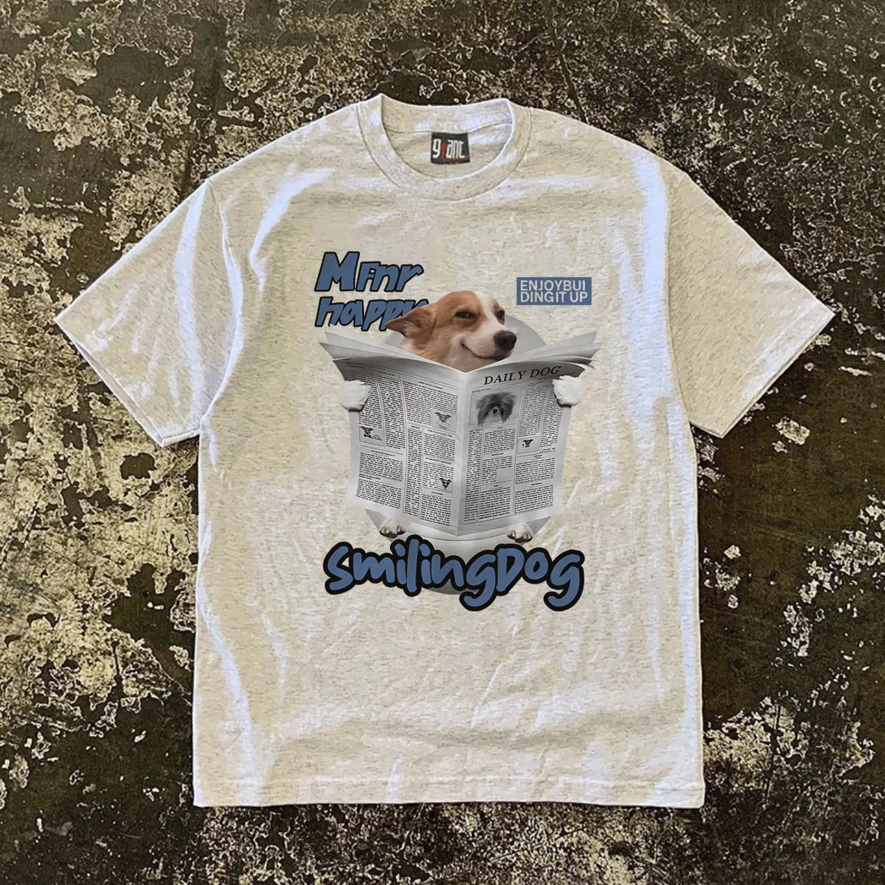 Pure Cotton Double Thread Loose Fit Short Sleeve T-Shirt Unisex American Retro Style Breathable Comfortable Youth Fashion