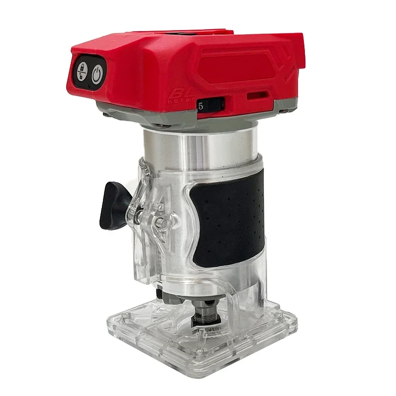 For Milwaukee Brushless Electric Trimmer 800W 30000RPM Cordless Compact Router 5-Speeds Woodworking Machine Trimming 18V Battery