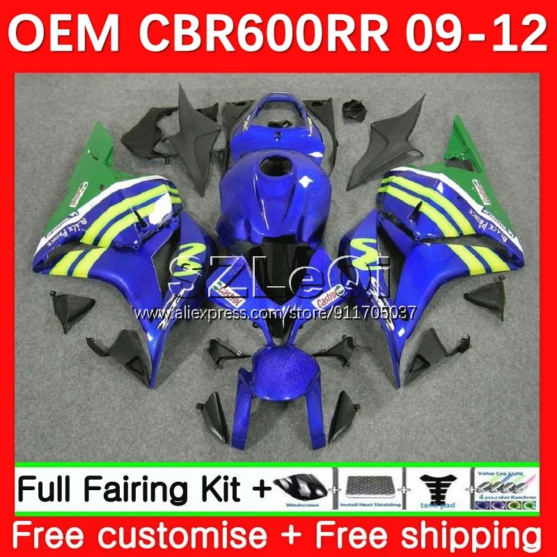 Injection For HONDA CBR600RR CBR 600CC 600RR 600 CC F5 Movistar Blue 09 10 11 12 39No.17 CBR600 RR 2009 2010 2011 2012 Fairings