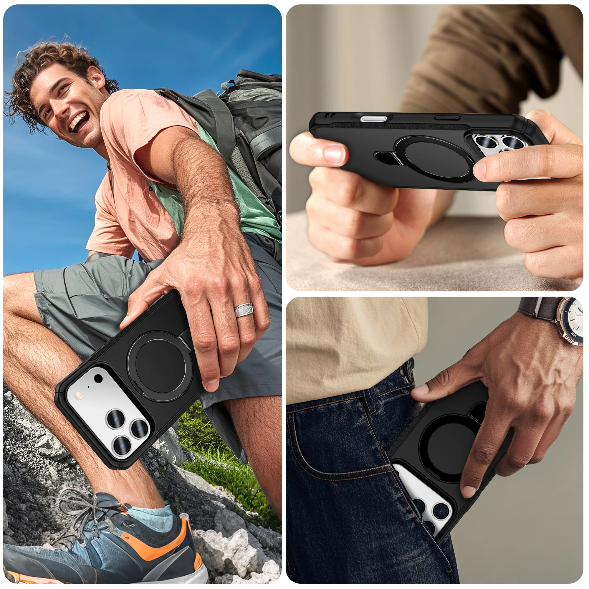 Casing Keras Fungsional Mewah untuk Iphone 17 Pro Max Iphone17 17 Air 16 15 14 Plus 13 12 Iphone16 untuk Pengisian Daya Magsafe