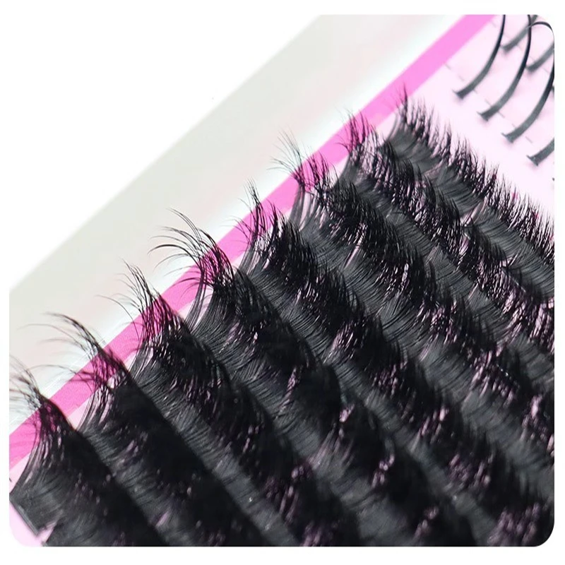 14 rangées 3D croissant-forme D Curl sans coupe réaîné fée supérieure et inférieure 3 Styles ensemble complet de cils