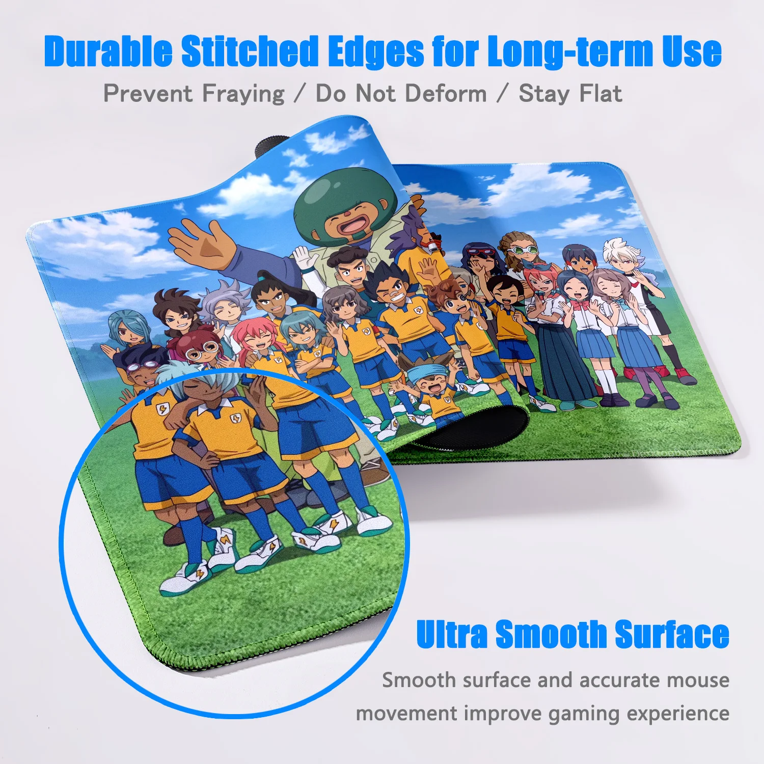 Grande stampa HD Anime Inazuma Eleven Big PC Gamer Mouse Pad table pad tappetino da scrivania per Computer bordo di bloccaggio accessori per