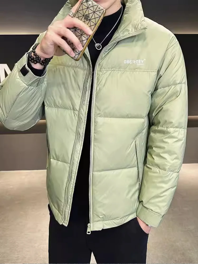 

Men's Stand Collar down Jaet Winter New Faion High-End Versatile Warm Casual Trendy Outerwear Polyester Fiber 00%