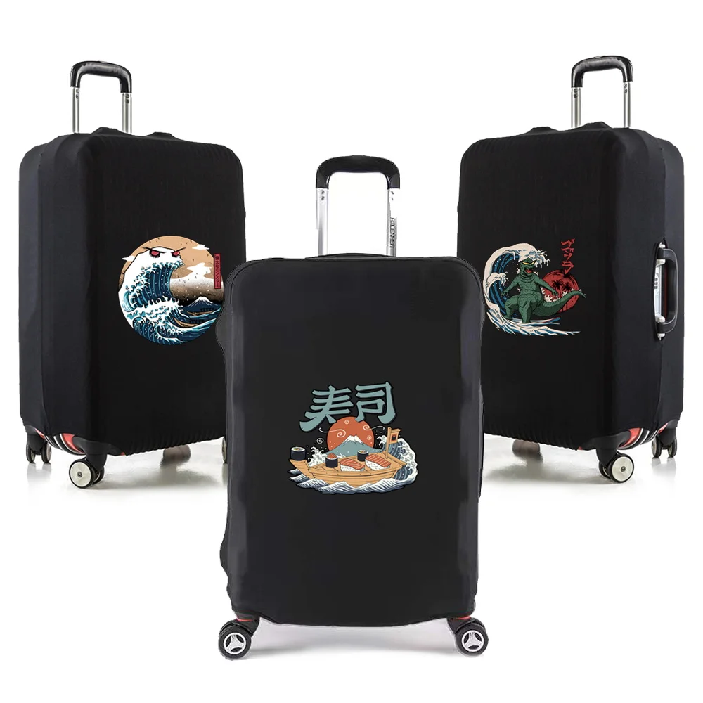 2023 Travel Essentials Luggage Cover Holiday Traveling Essentials Accessories Dust Trolley Protective Suitcase Case Wave Series