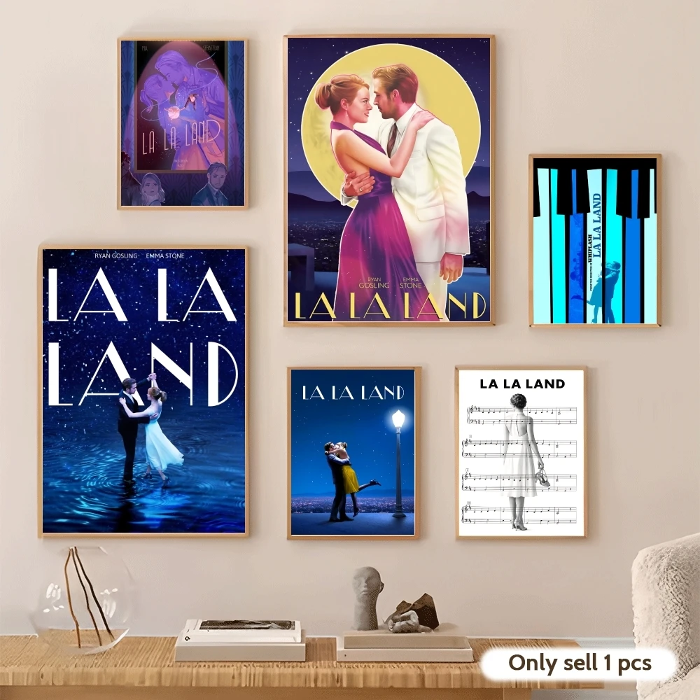 Movie L-La La Land Poster Decorative Wall Art Stickers Mural Photo Print for Home Living Room Hallway Decor