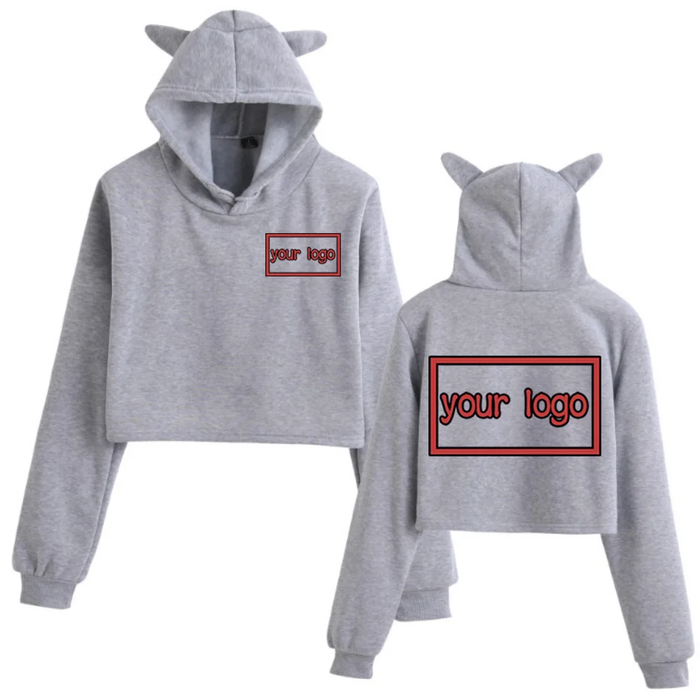 New Fashion Customized Kawaii Cat Sweatshirt Pullovers Men's Pullovers Cute Custom Hoodie Personalized Logo S-4Xl