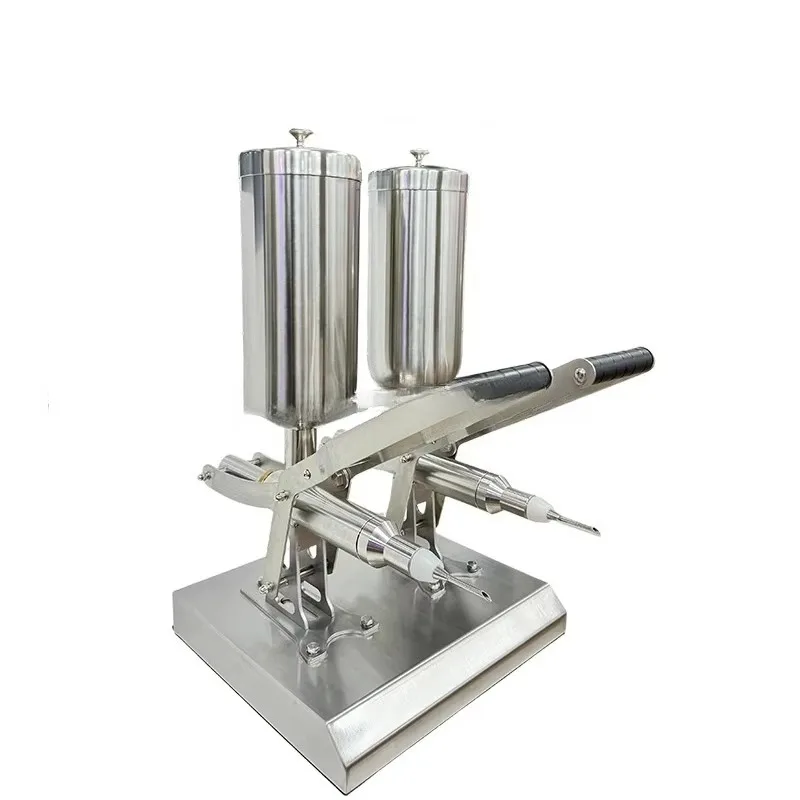 

2-Heads Churros Filler Machine - 5L Capacity Donut Jam Filling Equipment