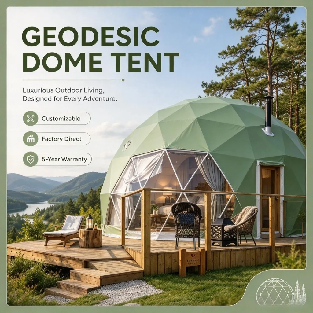 Luxury Geodesic Dome Tent Custom Glamping Starry Sky House Outdoor Camping Tent For Resort Tourist Area Homestay