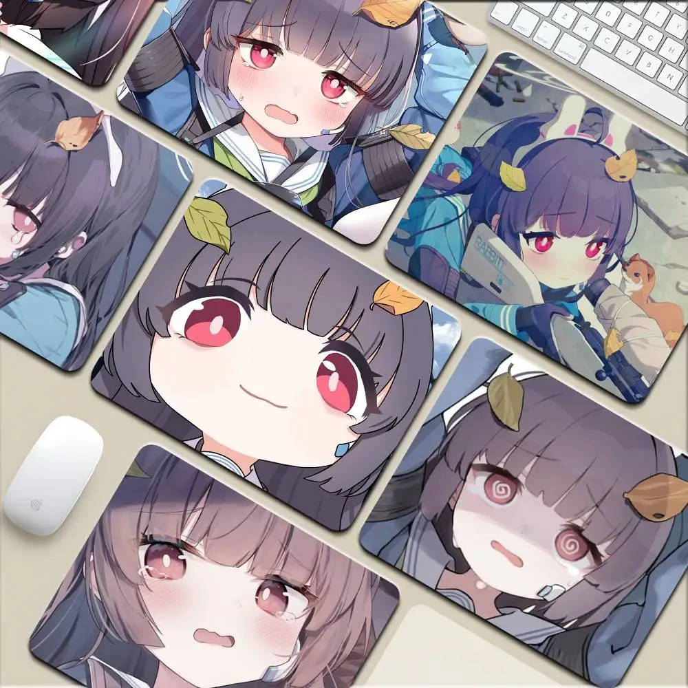 Anime Blue Archive Kasumizawa Miyu Kleines Mauspad, Tastaturpad, Laptop-Kissen, rutschfeste Schreibtischunterlage