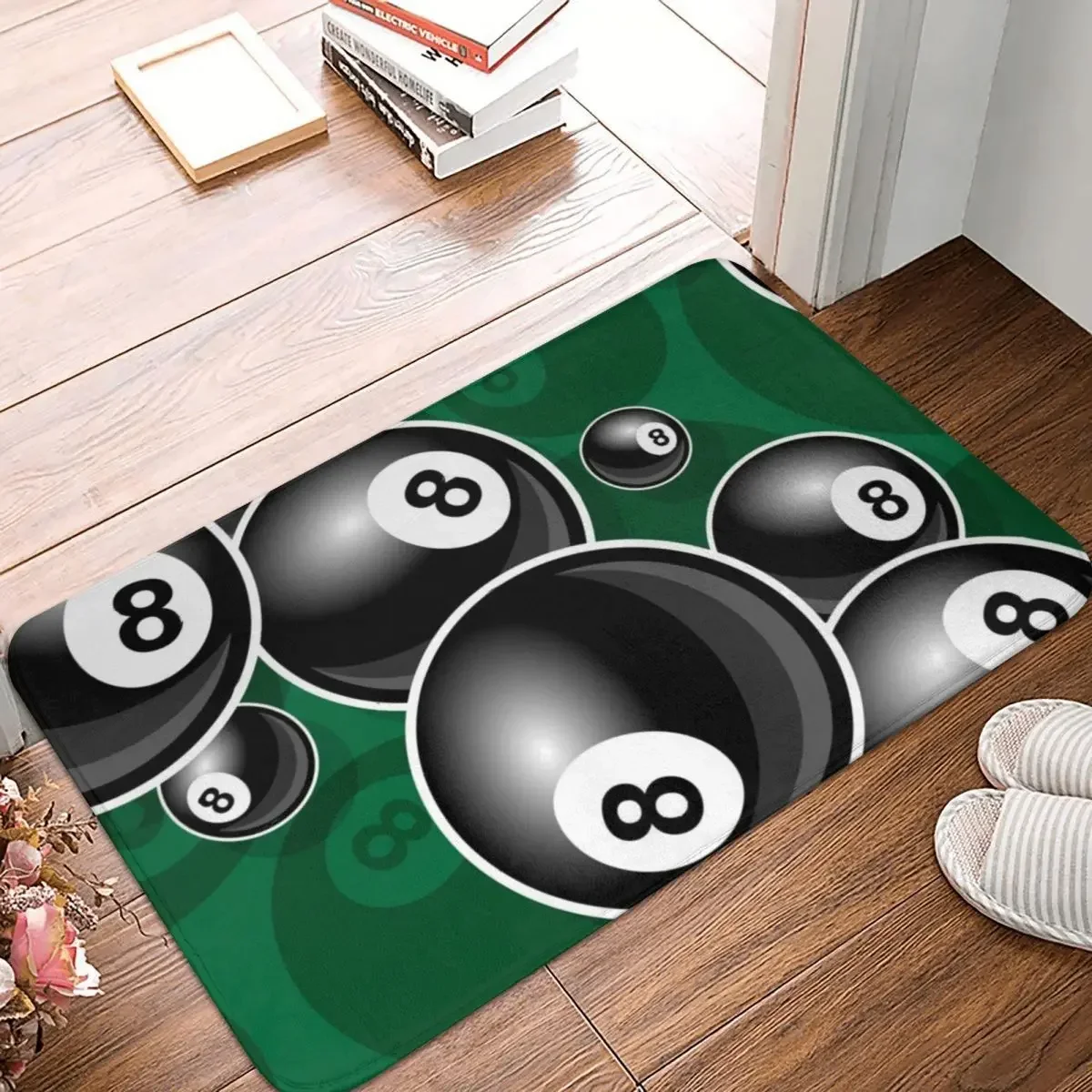 8 Ball Billiards Pool Eight-ball Doormat Rug Carpet Mat Footpad Polyester Non-slip Durable Entrance Kitchen Bedroom Balcony