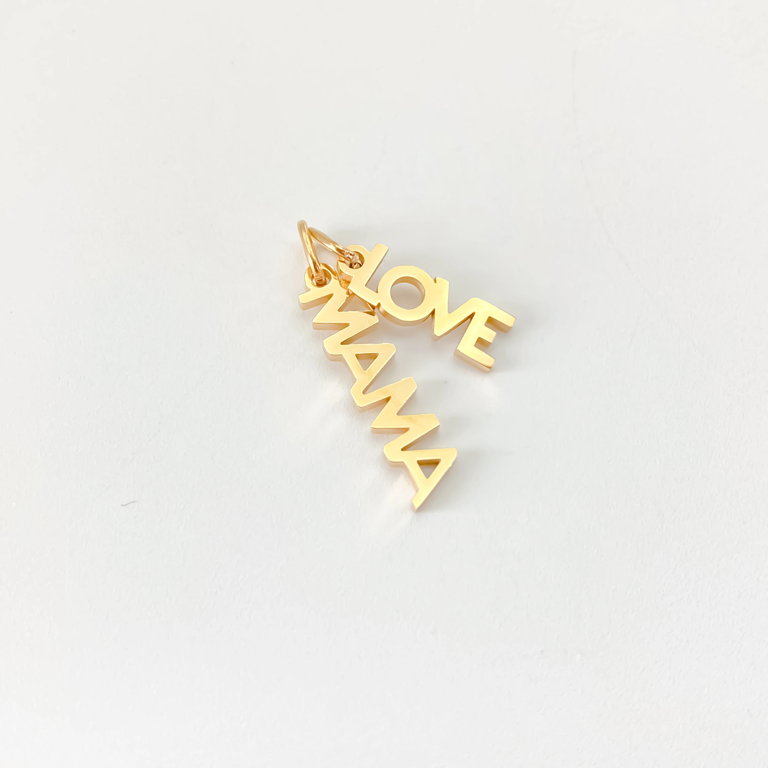 ماما الحب DIY سحر الفولاذ المقاوم للصدأ مجوهرات اكسسوارات قلادة بحرف زوجين تذكارية هدية عيد الأم مصنع الموردين