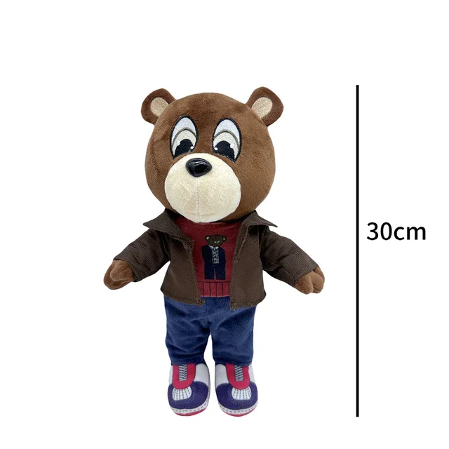 Kanye Teddy Bear Plush Toy Cartoon Bear Dolls Stuffed Soft Toy Christmas Birthday Gift For Children 26cm-30cm