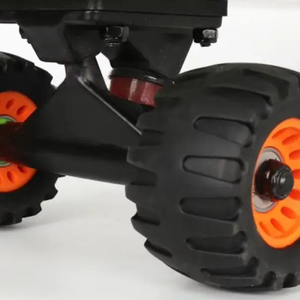 

4pcs Off-Road Skateboard Shock-Absorbing Wheels 76×45mm Coarse Textured Grip For Trails/Mud/Grass Abrasion-Resistant Plastic