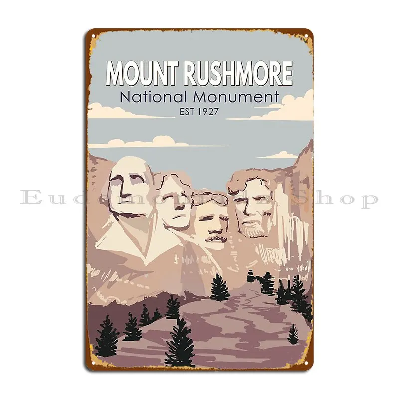 Mount Rushmore National Monument South Dakota Vintage Metal Plaque Poster Cinema Rusty Design Printing Garage Tin Sign Poster