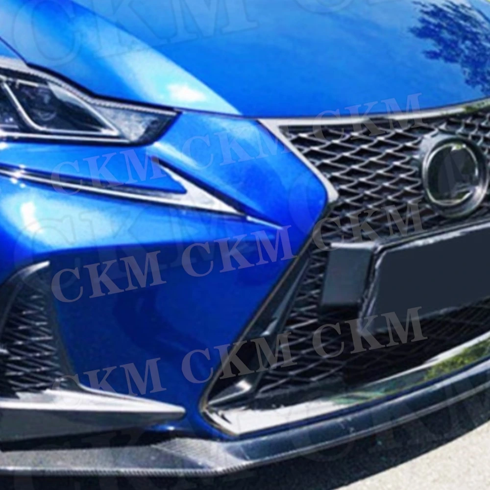 

CKMUUER Carbon Fiber Material Front Headlight Covers Auto For LEXUS IS300 IS350 F Sport Sedan 2017 2018 2019
