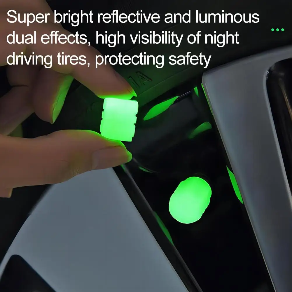 Universal Bicycle Valve Cap Luminous Tyre Rim Stem Covers Nozzles Light Bike & Motorcycle Accessories