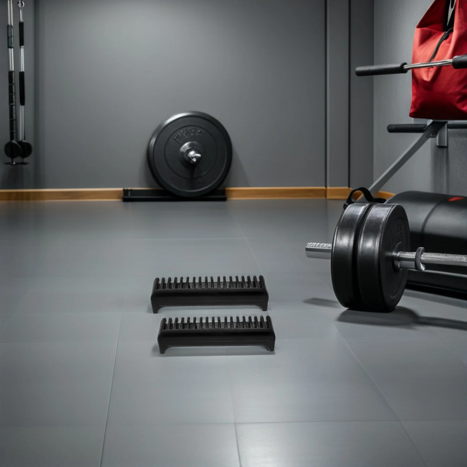 قطعتان من حصيرة دواسة الآلة البيضاوية - وسادة قدم مقاومة للعوامل الجوية مقاس 5.8 × 1.5 بوصة - وسادة ممتصة للصدمات غير قابلة للانزلاق لجهاز المشي مع